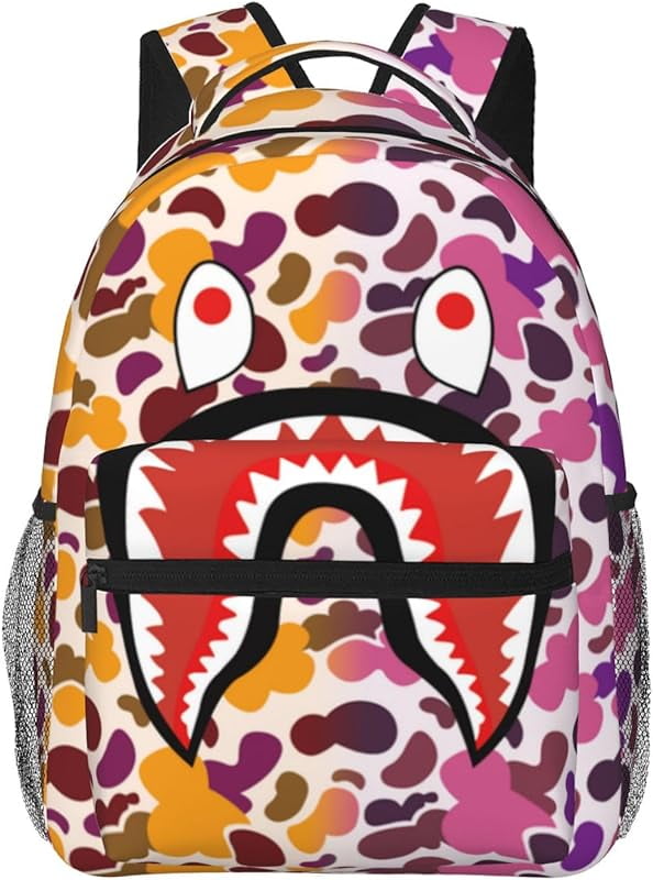 BAPE Color Camo Shark Day Backpack Purple