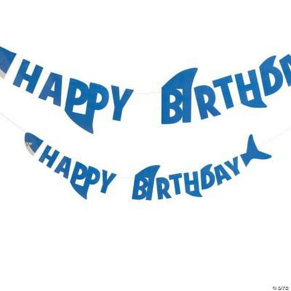 Shark Birthday Party Garland, Birthday, Party Decor, 1 Piece