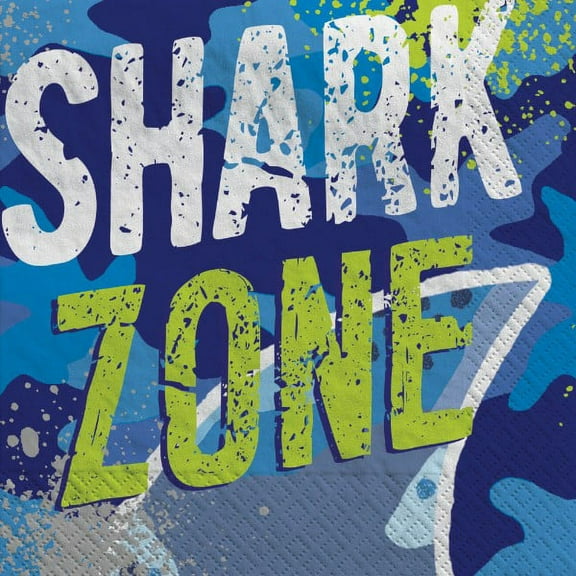 Shark Birthday Party Small Napkins (16ct)