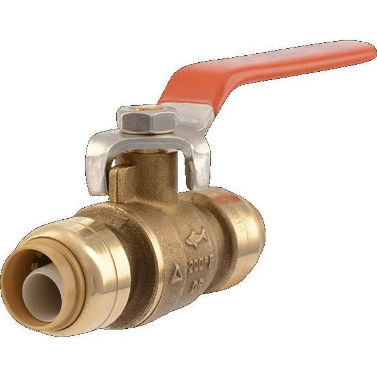 Compact Gold Brass Inline Ball Valve for Plumbing