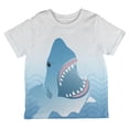 thumbnail image 1 of Shark Bite Ombre Waves All Over Toddler T Shirt Blue 6T, 1 of 2