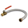 thumbnail image 1 of Shark Bite U3068FLEX18BVLF 1/2" X 3/4" X 18" Stainless Steel Braided Flexible Water Heater Connector With Ball Valve, 1 of 5