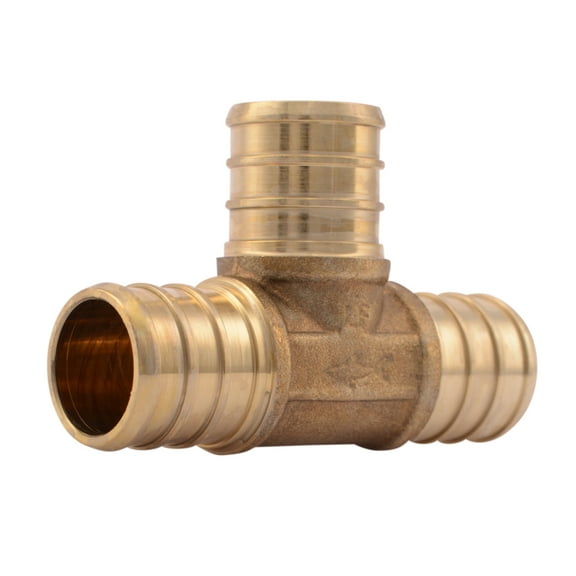 Shark Bite UC370LFA10 3/4" X 3/4" X 3/4" PEX Brass Tee 10 Count