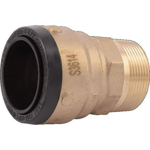 Shark Bite UXL114140M 1-1/2" Brass Push-To-Connect With Male Pipe Thread Adapter
