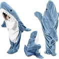 thumbnail image 1 of Shark Blanket Adult Boys Girls, Shark Onesie Hoodie Wearable hark Sleeping Bag, Soft Cozy Onesie Costume Gift For Hight 67"-72", 1 of 11