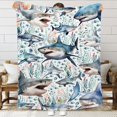 thumbnail image 1 of Shark Blanket Gifts for Boys Girls,Ultra Soft Shark Throw Blanket for Couch Sofa Bed,Shark Ocean Animal Printed Blanket Decor Gifts,Floral Shark Gifts for Turtle Lovers,40"x50"-Kids/Throw Size, 1 of 6