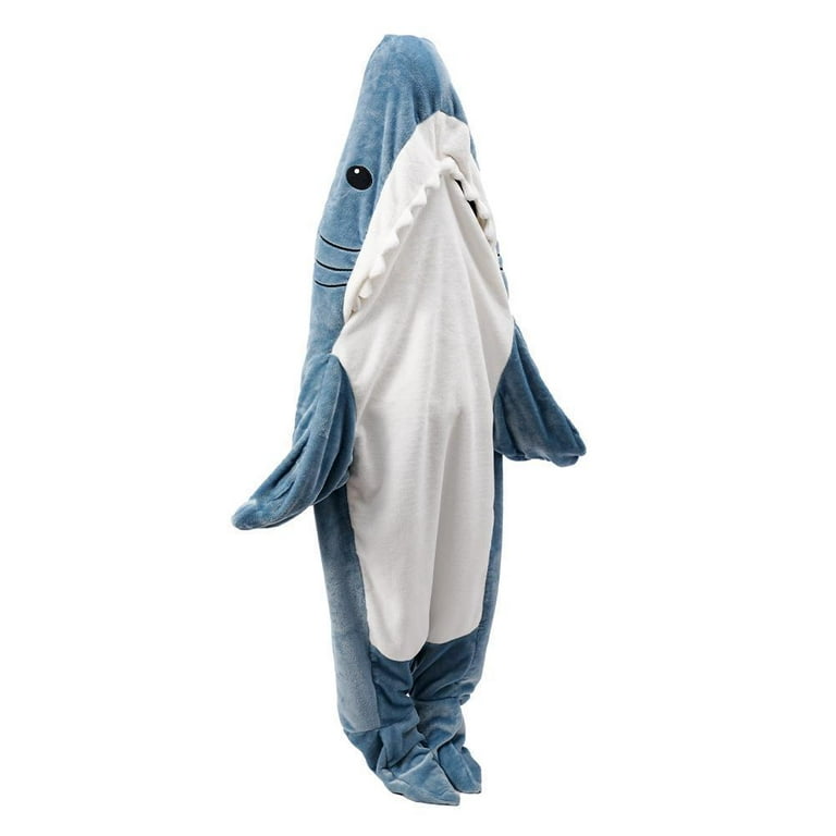 Shark Blanket Super Soft Cozy Flannel Hoodie Shark S40.49leeping Bag  Wearable Fleece Throw Blanket Adult Kids Cosplay S 