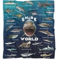 thumbnail image 1 of Shark Blanket for Kids Adult Shark Gifts for Shark Lovers Soft Flannel Shark Throw Blanket for Couch Sofa Bed, 60 x 50 Inch, 1 of 6