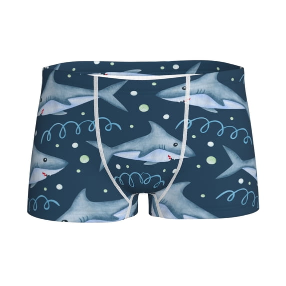 Shark Boys'100% Cotton Boxer Brief Soft Moisture Wicking Breathable Underwear