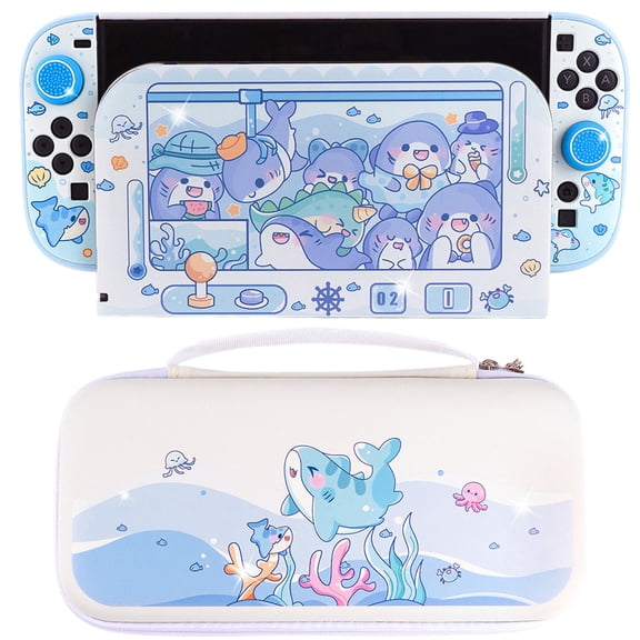 Shark Bundle for Nintendo Switch 2 | Kawaii Pastel Blue Ocean Switch 2 Accessories