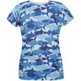 thumbnail image 1 of Shark Camo All Over Womens T-Shirt - X-Large, 1 of 2