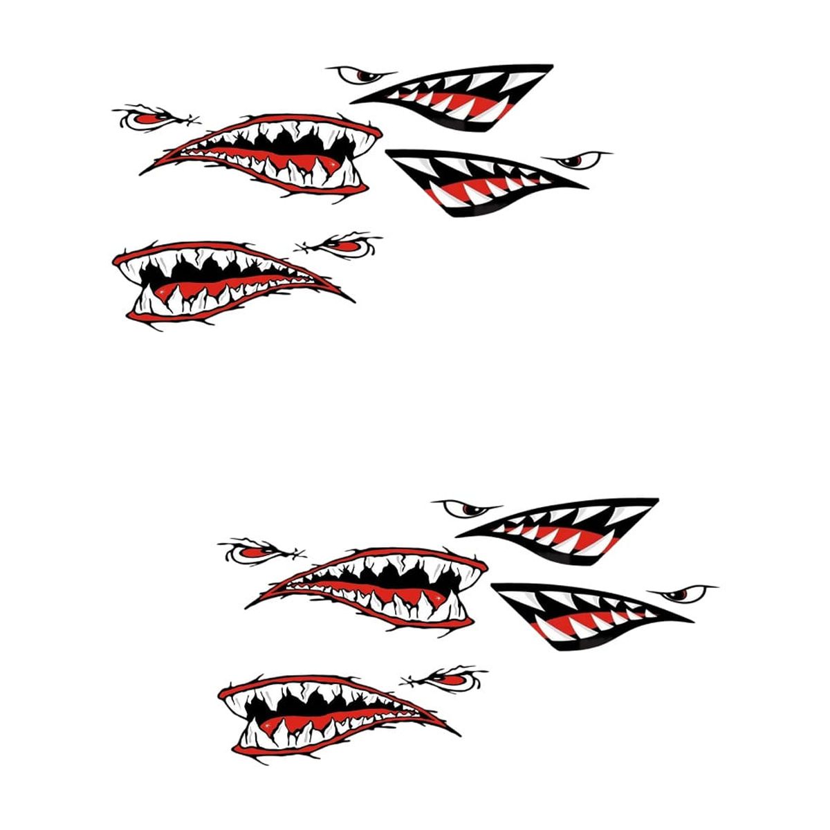 Shark Car Boat Sticker Personality Animal Stickers Helmet Teeth Decals