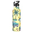 thumbnail image 1 of Shark Car Palm Pattern Sport Water Bottle for Kids Insulated with Straw for School Outdoor Daily Use, 1 of 6
