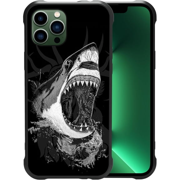 Shark Case for iPhone 12/12 Pro - Anti-Scratch, Non-Slip+Shockproof Rugged TPU Protective Case