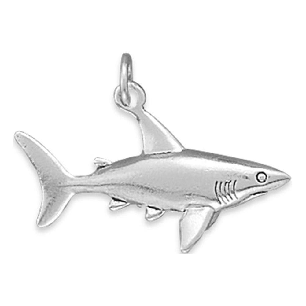 AZUREBELLA JEWELRY Shark Charm Sterling Silver - Made in the USA