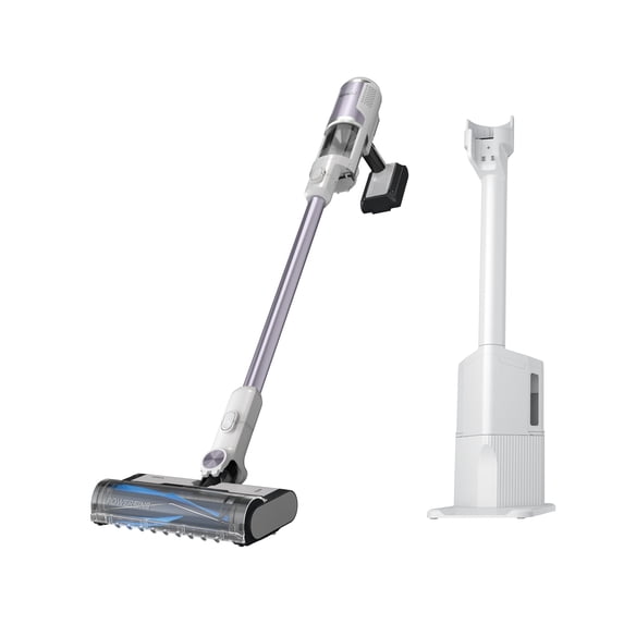 Shark Clean & Empty Cordless Stick Vacuum & Auto-Empty System, Self Cleaning Brushroll, HEPA Filtration, Anti-Allergen Complete Seal, BU3524 Silver Ash Purple