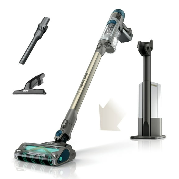 Shark PowerDetect Cordless Stick Vacuum, Carpet & Hardfloors, Auto Empty Base, DuoClean Detect Technology, Reverse Cleaning, 70 Mins Run Time, IP3150 Gray