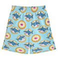 thumbnail image 1 of Shark Cracker Pattern Athletic Shorts Breathable with Comfort Fit Drawstring Casual Sweatshorts Small, 1 of 8
