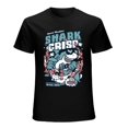 thumbnail image 1 of Shark Crisp Men’s T-Shirt 100% Cotton Casual Short Sleeve Tops Gift Tee Black XL, 1 of 5