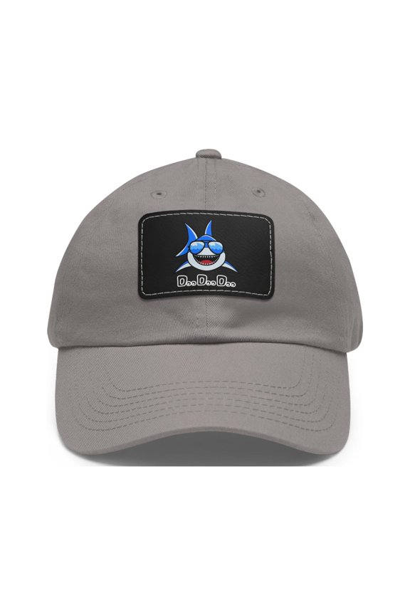Shark Dad Hat Cap with Leather Patch (Rectangle) DooDoo
