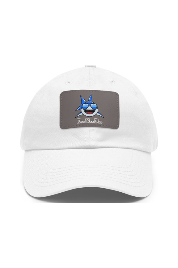 Shark Dad Hat Cap with Leather Patch (Rectangle) DooDoo