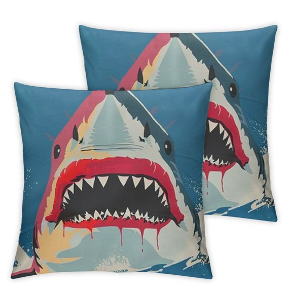 Shark Decor Pillow Covers ark Stuff Pillow Covers for Sofa Couch Room,Shark Decor for Boys Room