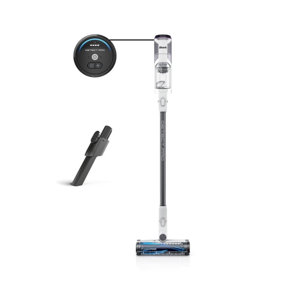 Shark Detect Pro Cordless Stick Vacuum, Carpet and Hardfloors, PowerFins Brushroll, DirtDetect Technology, HEPA Filtration, 40-Min Run Time, IW1120 White