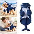 thumbnail image 1 of Shark Dog Blue Pet Outfit with Fin and Tail Size L for Small Medium Dogs Party Photo,L, 1 of 7