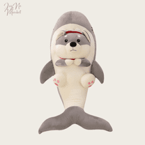 Shark Dog Plush Toy Stuffed Animal, Ultra Soft Plush Doll with Full PP Cotton Filling, Cute Shark Costume Puppy Plush, Huggable Comfort Companion, Decorative Plush Toy Gift