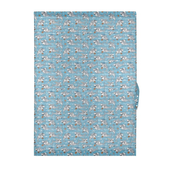 Shark Dreams Time Door Curtain Sheer Privacy Light Filtering Window Panel 1 Panel 25x40 Inch