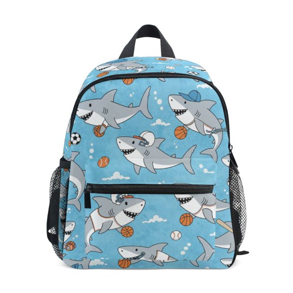 Shark Dreams Time Mini Backpack Cute Small Backpack with Chest Strap and Whistle Ages 3-8