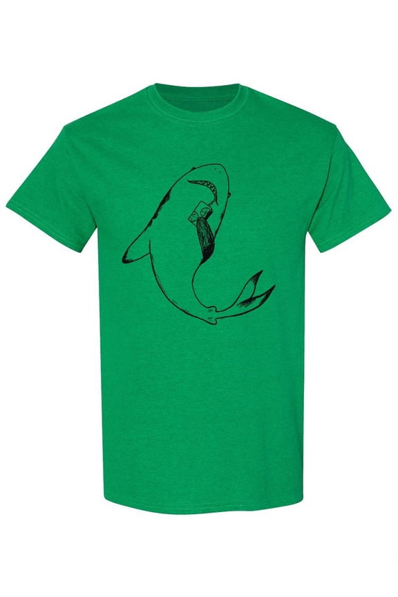 Shark Drinking Juice T-Shirt Men -Image by Shutterstock, Male Small
