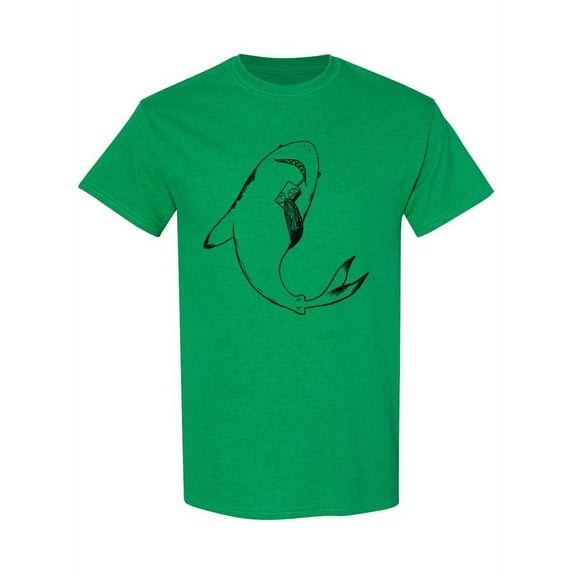 Shark Drinking Juice T-Shirt Men -Image by Shutterstock, Male Small