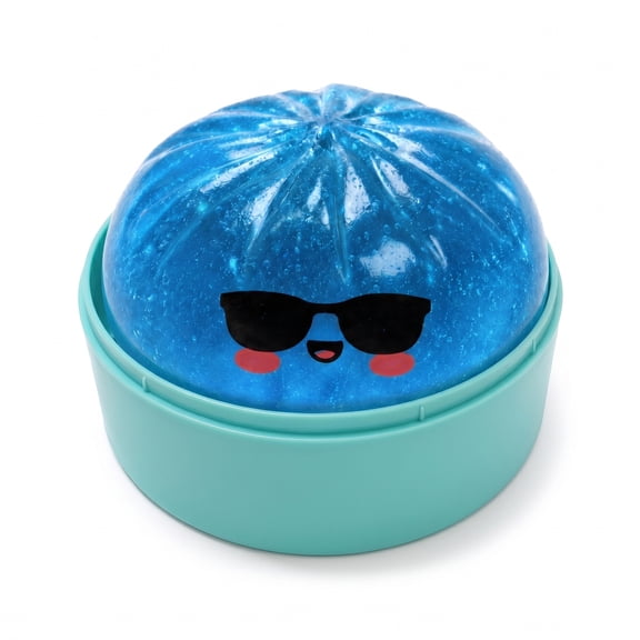 Shark Dumpling Squishy with Mini Shark Inside – Glitter Sensory Stress Relief Fidget Toy with Steamed Box, Funny Marine-Themed Squishy Gift for Adults