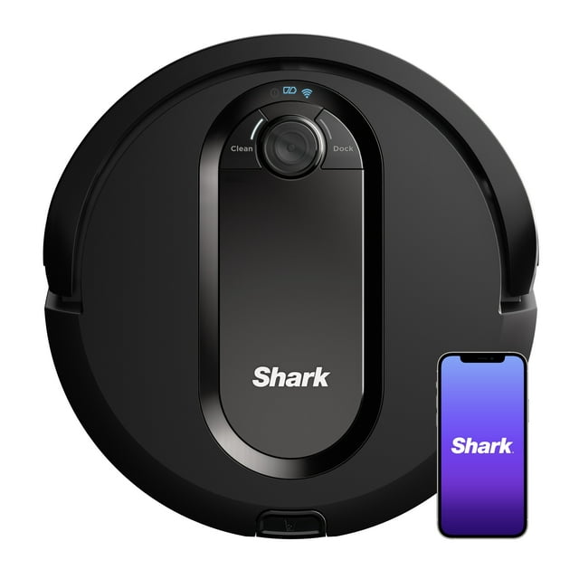 Shark EZ Robot Vacuum with Row-by-Row Cleaning, Powerful Suction, Wi-Fi, Carpets & Hard Floors,RV990