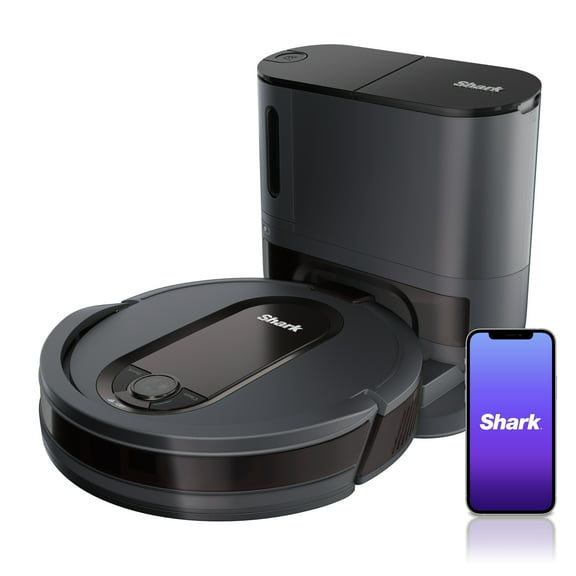 Shark EZ Robot Vacuum with Self-Empty Base, Row-by-Row Cleaning, Powerful Suction, Perfect for Pet Hair, Wi-Fi, Carpets & Hard Floors, RV910S