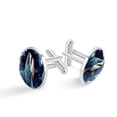 thumbnail image 1 of Shark Elegant Dress Shirt Cufflinks Set Made of Stainless Steel for Formal Occasions, 1 of 6