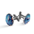 thumbnail image 1 of Shark Elegant Mens Cufflinks for Formal Attire Made of Stainless Steel Ideal for Special Occasions, 1 of 6