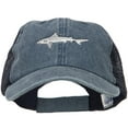 thumbnail image 1 of Shark Embroidered Washed Trucker Cap - Navy Navy OSFM, 1 of 5