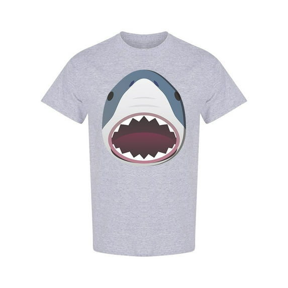 Shark Face T-Shirt Men -Image by Shutterstock, Male Small