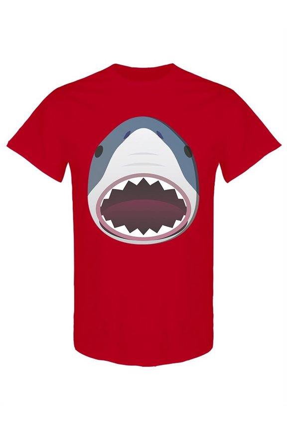 Shark Face T-Shirt Men -Image by Shutterstock, Male x-Large