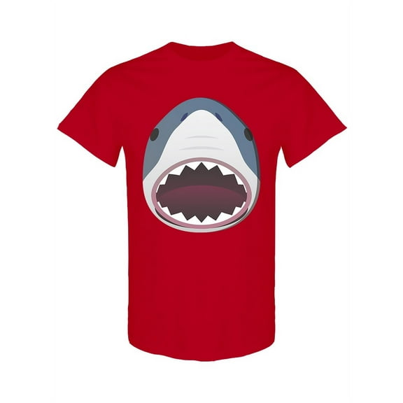 Shark Face T-Shirt Men -Image by Shutterstock, Male x-Large