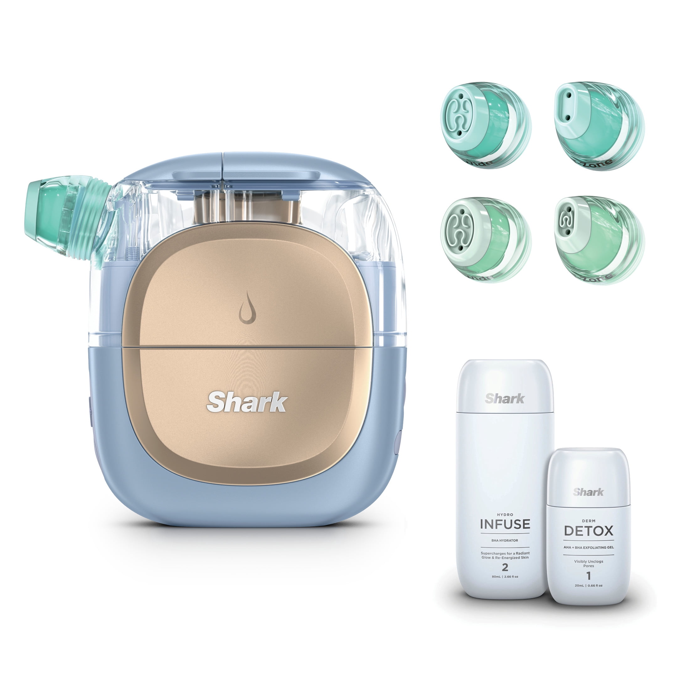 Shark FacialPro Glow At Home Hydro-Powered Facial System, FH310 Blue