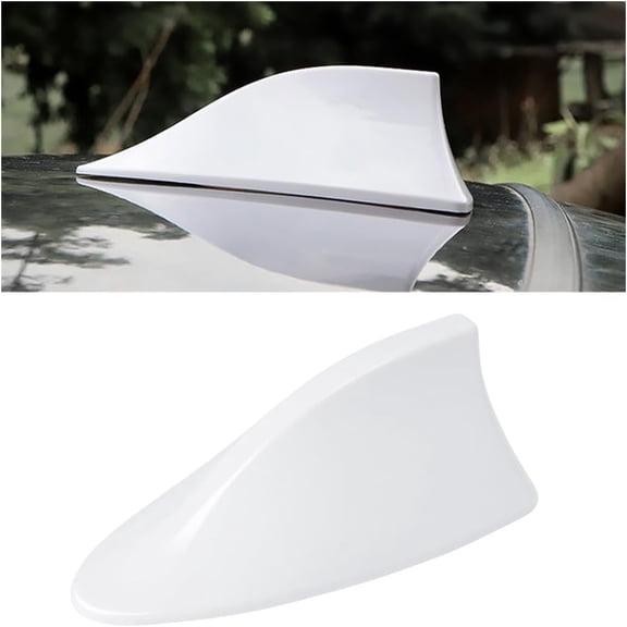 Shark Fin Antenna Cover for Car, Automotive Top Roof Aerials AM/FM Radio Signal Base, Vehicle Shark Fin Shape Cover with Adhesive Tape, Car Accessories Universal for Most Sedan, SUV, Van