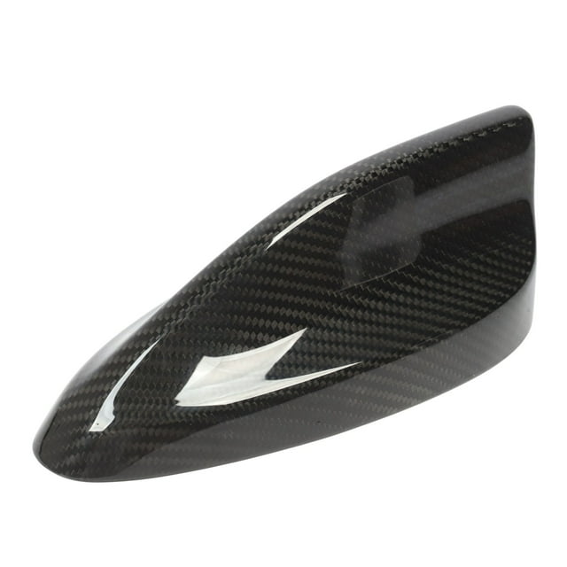 Shark Fin Roof Antenna Cover Glossy Carbon Fiber Car Aerial Shell Cap