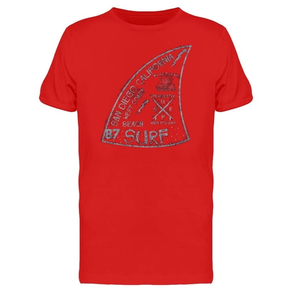 Shark Fin Surft Typography Tee Men's -Image by Shutterstock