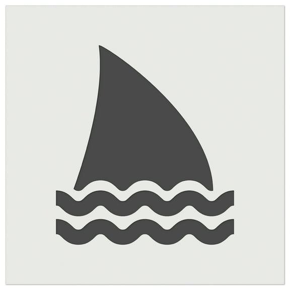 Shark Fin in Water DIY Cookie Wall Craft Stencil - 3.5 Inch