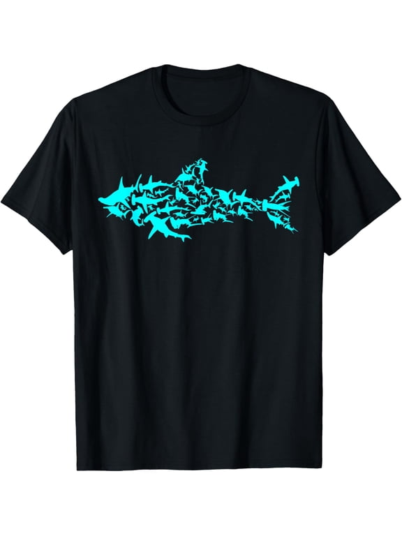 Shark Fish - Hammerhead Shark Lover Sharks - Shark T-Shirt men and women can wear, black, white, gifts