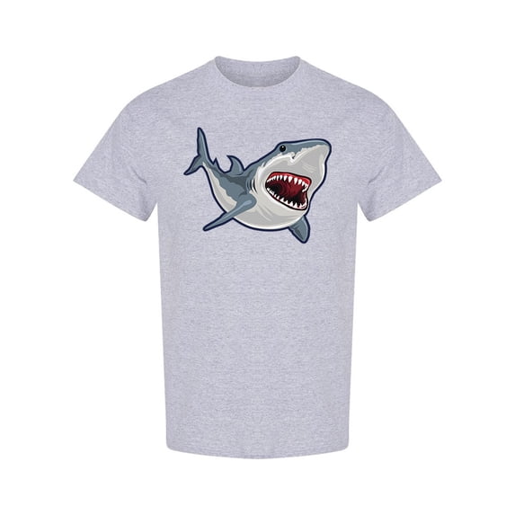 Shark Fish Realistic Design T-Shirt Men -Image by Shutterstock, Male Medium