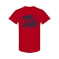 thumbnail image 1 of Shark Fishing Design T-Shirt Men -Image by Shutterstock, Male 3X-Large, 1 of 2
